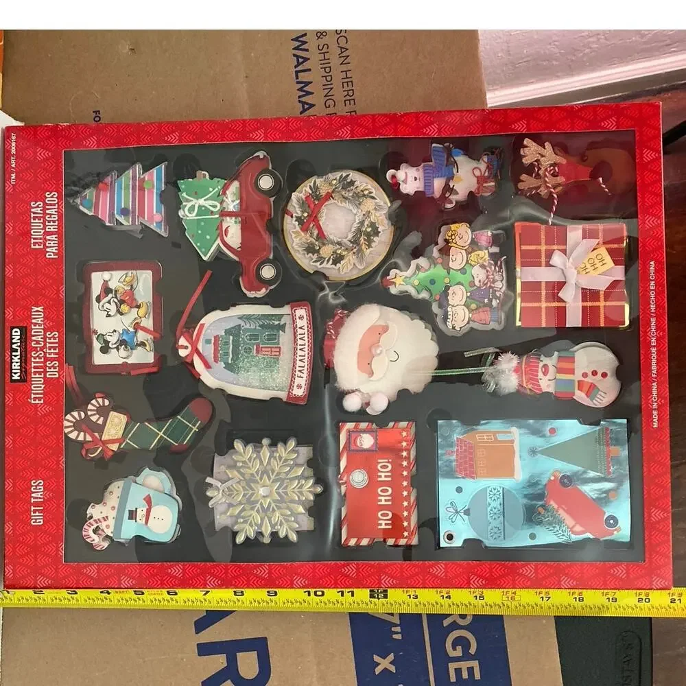 Mickey Mouse PEANUTS Kirkland Disney Christmas Gift Tags NEW 84 Pieces Santa